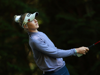 Nelly Korda of the United States tees off on16th hole during Day One of the KPMG Women's PGA Championship at Sahalee Country Club in Sammami...