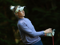 Nelly Korda of the United States tees off on16th hole during Day One of the KPMG Women's PGA Championship at Sahalee Country Club in Sammami...