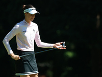 Esther Henseleit of Germany lines up her putt on the 16th green during Day One of the KPMG Women's PGA Championship at Sahalee Country Club...