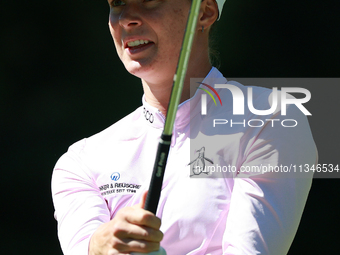 Esther Henseleit of Germany tees off on the 16th tee during Day One of the KPMG Women's PGA Championship at Sahalee Country Club in Sammamis...