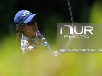 Roberta Liti of Italy tees off on the 15th hole during Day One of the KPMG Women's PGA Championship at Sahalee Country Club in Sammamish, Wa...