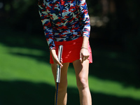 Roberta Liti of Italy reacts to her putt on the 16th green during Day One of the KPMG Women's PGA Championship at Sahalee Country Club in Sa...