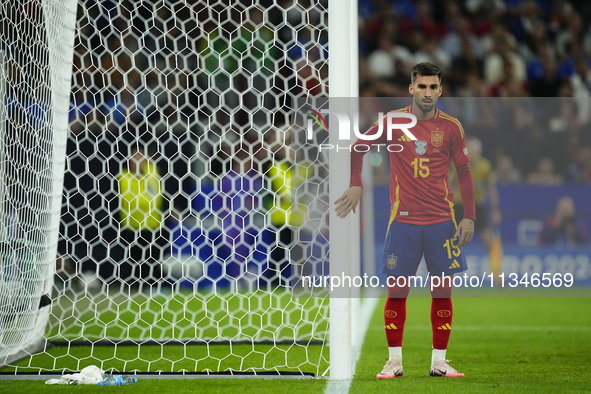 Alex Baena attacking midfield of Spain and Villarreal CF during the UEFA EURO 2024 group stage match between Spain and Italy at Arena AufSch...