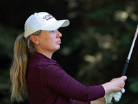 Bronte Law of England follows her shot from the 16th tee during the first round of the KPMG Women's PGA Championship at Sahalee Country Club...