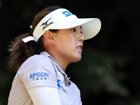 Jiwon Jeon of Republic of Korea follows her shot from the 16th tee during the first round of the KPMG Women's PGA Championship at Sahalee Co...