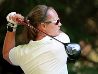 Jennifer Borocz of Ponte Vedra, Florida hits from the 16th tee during the first round of the KPMG Women's PGA Championship at Sahalee Countr...