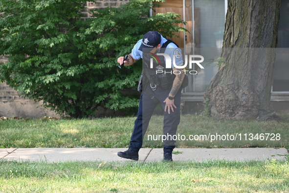 A 40-year-old female victim is being wounded in a shooting in Chicago, Illinois, United States, on June 20, 2024. At approximately 2:40 p.m....