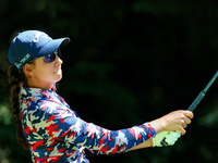 Roberta Liti of Italy follows her shot from the 16th tee during the first round of the KPMG Women's PGA Championship at Sahalee Country Club...