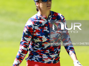 Roberta Liti of Italy walks to the 15th green during the first round of the KPMG Women's PGA Championship at Sahalee Country Club on Thursda...