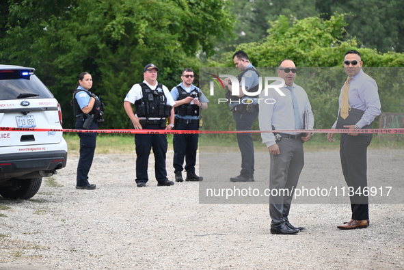 An unidentified male victim is being shot and killed in Chicago, Illinois, United States, on June 20, 2024. At approximately 4:40 p.m., Thur...