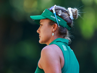 Lexi Thompson of Delray Beach, Florida hits to the 8th green during the first round of the KPMG Women's PGA Championship at Sahalee Country...