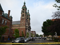 Shell casings are being recovered at the crime scene. A 19-year-old male victim is being shot and killed in Chicago, Illinois, United States...