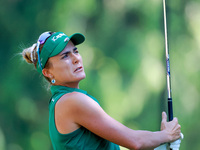 Lexi Thompson of Delray Beach, Florida hits to the 8th green during the first round of the KPMG Women's PGA Championship at Sahalee Country...