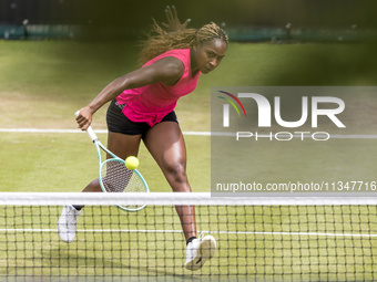 Coco Gauff is training during the ecotrans Ladies Open, a WTA 500 tournament, in Berlin, Germany, on June 21, 2024. (