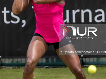 Coco Gauff is training during the ecotrans Ladies Open, a WTA 500 tournament, in Berlin, Germany, on June 21, 2024. (