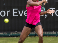 Coco Gauff is training during the ecotrans Ladies Open, a WTA 500 tournament, in Berlin, Germany, on June 21, 2024. (