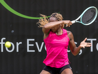 Coco Gauff is training during the ecotrans Ladies Open, a WTA 500 tournament, in Berlin, Germany, on June 21, 2024. (