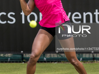 Coco Gauff is training during the ecotrans Ladies Open, a WTA 500 tournament, in Berlin, Germany, on June 21, 2024. (