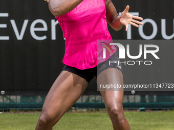 Coco Gauff is training during the ecotrans Ladies Open, a WTA 500 tournament, in Berlin, Germany, on June 21, 2024. (