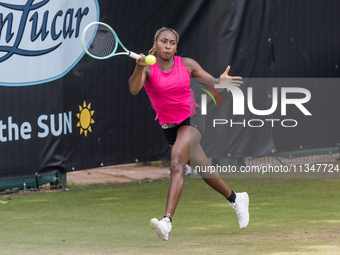 Coco Gauff is training during the ecotrans Ladies Open, a WTA 500 tournament, in Berlin, Germany, on June 21, 2024. (