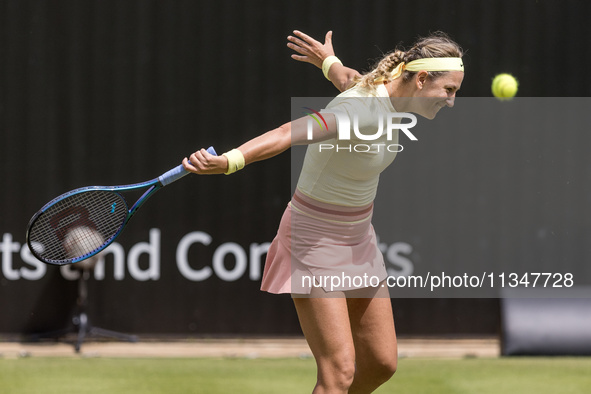 Victoria Azarenka is participating in the ecotrans Ladies Open, a WTA 500 tournament, in Berlin, Germany, on June 21, 2024. 