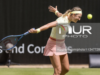 Victoria Azarenka is participating in the ecotrans Ladies Open, a WTA 500 tournament, in Berlin, Germany, on June 21, 2024. (