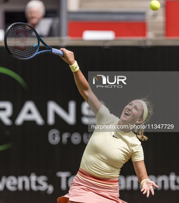 Victoria Azarenka is participating in the ecotrans Ladies Open, a WTA 500 tournament, in Berlin, Germany, on June 21, 2024. 