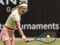 Victoria Azarenka is participating in the ecotrans Ladies Open, a WTA 500 tournament, in Berlin, Germany, on June 21, 2024. (