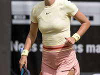 Victoria Azarenka is participating in the ecotrans Ladies Open, a WTA 500 tournament, in Berlin, Germany, on June 21, 2024. (