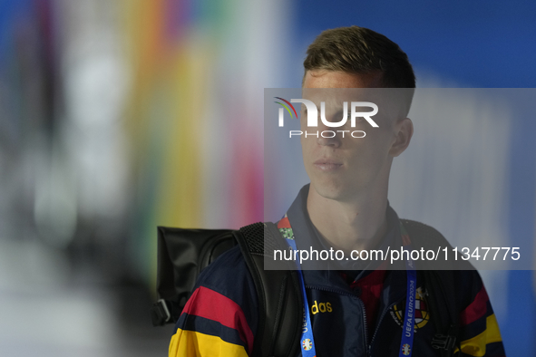 Dani Olmo attacking midfield of Spain and RB Leipzig during the UEFA EURO 2024 group stage match between Spain and Italy at Arena AufSchalke...