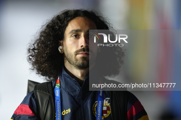 Marc Cucurella left-back of Spain and Chelsea FC prior the UEFA EURO 2024 group stage match between Spain and Italy at Arena AufSchalke on J...