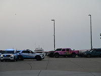 Chicago police are investigating the crime scene, which is leaving two people dead at 31st Street Harbor in Chicago, Illinois, on June 21, 2...