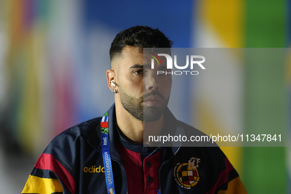 David Raya goalkeeper of Spain and Arsenal FC prior the UEFA EURO 2024 group stage match between Spain and Italy at Arena AufSchalke on June...