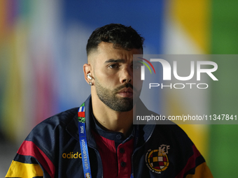 David Raya goalkeeper of Spain and Arsenal FC prior the UEFA EURO 2024 group stage match between Spain and Italy at Arena AufSchalke on June...