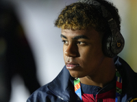 Lamine Yamal right winger of Spain and FC Barcelona  prior the UEFA EURO 2024 group stage match between Spain and Italy at Arena AufSchalke...