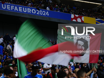 Italian supporters prior the UEFA EURO 2024 group stage match between Spain and Italy at Arena AufSchalke on June 20, 2024 in Gelsenkirchen,...