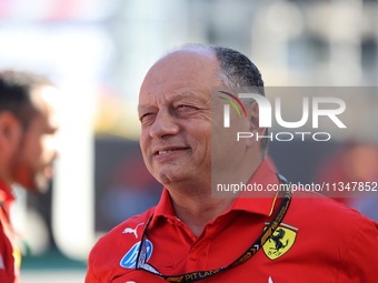 Frederic Vasseur is managing the Scuderia Ferrari HP team during the Formula 1 Aramco Spanish Grand Prix, held at the Barcelona Catalunya ci...