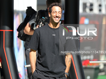 Daniel Ricciardo, from Visa Cash App RB Formula One Team, is arriving at the Barcelona Catalunya circuit, in Barcelona, Spain, on June 21, 2...