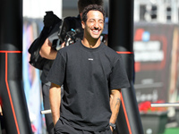 Daniel Ricciardo, from Visa Cash App RB Formula One Team, is arriving at the Barcelona Catalunya circuit, in Barcelona, Spain, on June 21, 2...