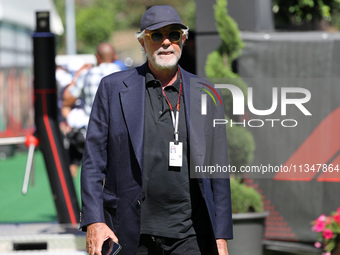 Flavio Briatore is arriving at the Barcelona Catalunya circuit, in Barcelona, Spain, on June 21, 2024. (