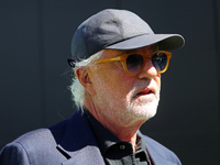 Flavio Briatore is arriving at the Barcelona Catalunya circuit, in Barcelona, Spain, on June 21, 2024. (