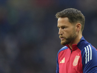 Alex Remiro goalkeeper of Spain and Real Sociedad during the warm-up before the UEFA EURO 2024 group stage match between Spain and Italy at...