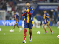 Alvaro Morata centre-forward of Spain and Atletico de Madrid during the warm-up before the UEFA EURO 2024 group stage match between Spain an...