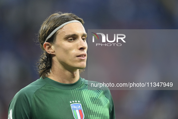 	centre-back of Italy and Bologna FC 1909 during the warm-up before the UEFA EURO 2024 group stage match between Spain and Italy at Arena Au...