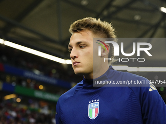 Mateo Retegui centre-forward of Italy and Genoa CFC during the UEFA EURO 2024 group stage match between Spain and Italy at Arena AufSchalke...