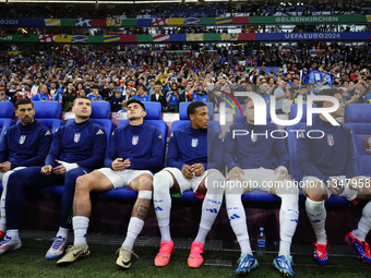 Italy bench prior the UEFA EURO 2024 group stage match between Spain and Italy at Arena AufSchalke on June 20, 2024 in Gelsenkirchen, German...