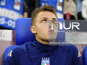 Mateo Retegui centre-forward of Italy and Genoa CFC during the UEFA EURO 2024 group stage match between Spain and Italy at Arena AufSchalke...