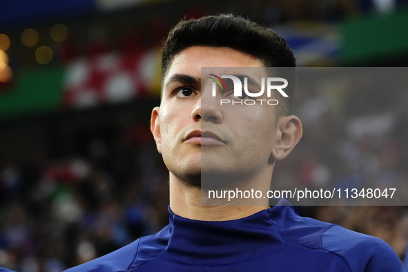 Raoul Bellanova right-back of Italy and Torino FC during the UEFA EURO 2024 group stage match between Spain and Italy at Arena AufSchalke on...