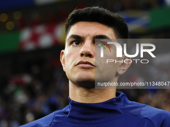 Raoul Bellanova right-back of Italy and Torino FC during the UEFA EURO 2024 group stage match between Spain and Italy at Arena AufSchalke on...