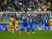 Anatoliy Trubin of Ukraine is not preventing Slovakia's first goal  during the UEFA EURO 2024 group stage match between Slovakia and Ukraine...